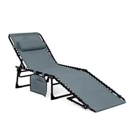 Leżaki ogrodowe - Leżak ogrodowy Sapphire ST-604 Riva - szary - miniaturka - grafika 1