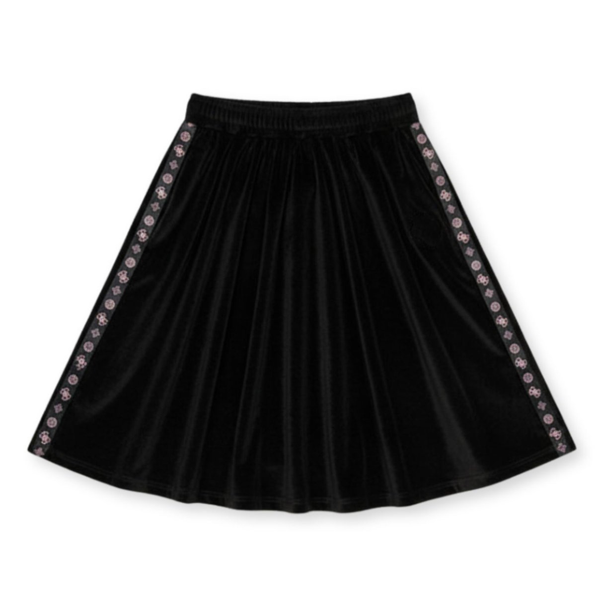 Spódnica dziewczęca Guess czarna aksamitna-134