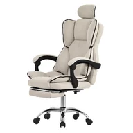 Fotele i krzesła biurowe - Ergonomiczne krzesło biurowe z regulacją wysokości Krzesło obrotowe z zagłówkiem - miniaturka - grafika 1