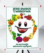 Pomoce naukowe - Plansza - Jedz owoce i warzywa - miniaturka - grafika 1