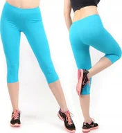 Legginsy - Legginsy damskie 3/4 krótkie Polskie bawełniane Getry Turkusowe 4XL - miniaturka - grafika 1