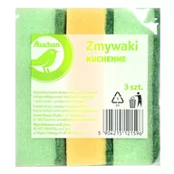 Ściereczki, gąbki, czyściki - Auchan - Zmywaki szorstkie z gąbką - miniaturka - grafika 1