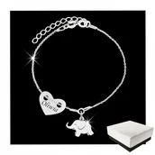 Biżuteria dla dzieci - Bransoletka dla Dziewczynki GRAWER Imię Słonik 925 - miniaturka - grafika 1