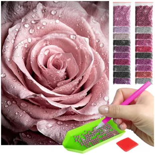 Haft Diamentowy ARTULIO, Obraz DIY 5D, Diamond Painting, Mozaika Diamentowa 30X40cm (Różowa róża) + Zestaw Akcesoriów - Zabawki kreatywne Haft Diamentowy ARTULIO, Obraz DIY 5D, Diamond Painting, Mozaika Diamentowa 30X40cm (Różowa róża) + Zestaw Akcesoriów - Zabawki kreatywne - miniaturka - grafika 1