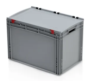 B2B Partner Plastikowa skrzynka z wiekiem 600x400x435 mm 967210 - Pojemniki przemysłowe - miniaturka - grafika 1