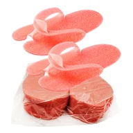 Kosmetyczne akcesoria jednorazowe - Klapki japonki jednorazowe spa z pianki różowe 10par - miniaturka - grafika 1