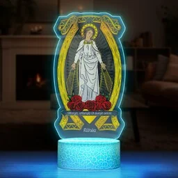 Lampka LED L 3D z nadrukiem na szkle akrylowym dla dziewczynki zakonnicy na chrzest komunię bierzmowanie imieniny - Pamiątka Pierwszej Komunii Świętej Lampka LED L 3D z nadrukiem na szkle akrylowym dla dziewczynki zakonnicy na chrzest komunię bierzmowanie imieniny - Pamiątka Pierwszej Komunii Świętej - miniaturka - grafika 1