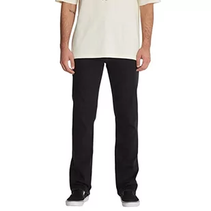 Volcom Męskie spodnie jeansowe Solver, czarne, XXS, zaciemnienie, XXS - Spodenki męskie - miniaturka - grafika 1