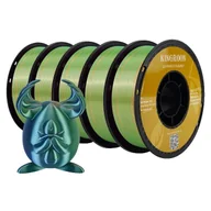 Filamenty i akcesoria do drukarek 3D - filament do drukarek 3D, jedwabiste wykończenie, opcja trzech kolorów, niebieski zielony pomarańczowy - miniaturka - grafika 1