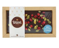 Czekolada - Czekolada Gorzka bez dodatku cukru z pestkami dyni i czerwoną porzeczką Wawel 90g - miniaturka - grafika 1