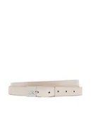 Paski - Calvin Klein Pasek Damski Ck Cut Square Buckle 2.0 K60K613155 Biały - miniaturka - grafika 1