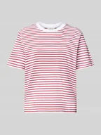 Koszulki i topy damskie - T-shirt o pudełkowym kroju z czystej bawełny model ‘ESSENTIAL’ - miniaturka - grafika 1