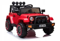 Pojazdy elektryczne dla dzieci - Auto Jeep 4 Silniki 12V Ekoskóra Piankowe Koła Kluczyk Czerwony - miniaturka - grafika 1