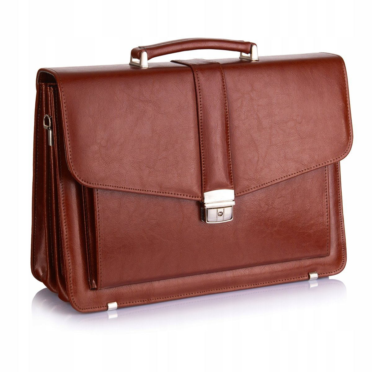 Teczka Aktówka męska SKÓRZANA SKÓRA NATURALNA TS11 brązowa