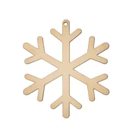 Bombki - Drewniana Bombeczka Choinkowa Mroźna Śnieżynka - miniaturka - grafika 1