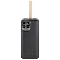 Powerbanki - RIVACASE POWERBANK 30.000 MAH USB-C 20W LCD, 1X WE/WY USB-C PD 20W, 2X USB-A QC 3.0 18W, CZARNY - miniaturka - grafika 1