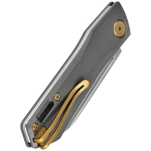 Nóż składany Real Steel Solis Gray/Gold Titanium, Satin N690 by Poltergeist Work (7062G) - Noże - miniaturka - grafika 5