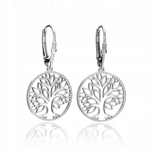 Kolczyki kółka drzewa srebrne - Kolczyki - miniaturka - grafika 1
