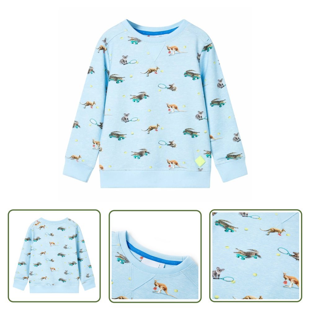 Bluza dziecięca - jasnoniebieski melanż - 104 - Bluza Dla Dziecka