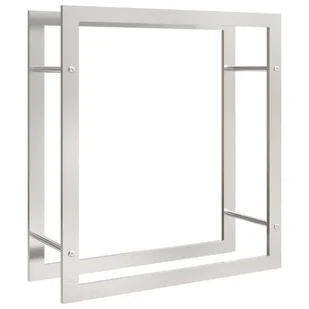 vidaXL Stojak na drewno opałowe, 80x28x86 cm, stal nierdzewna - Wózki magazynowe - miniaturka - grafika 1