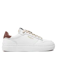 Sneakersy damskie - Sneakersy Pepe Jeans PLS00015 Biały - miniaturka - grafika 1