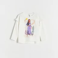 Koszulki dla dziewczynek - Reserved - Bawełniana koszulka Wish - Kremowy - miniaturka - grafika 1