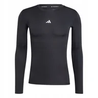 Koszulki męskie - Y6450 Koszulka męska z długim rękawem adidas Techfit Longsleeve Czarna S - miniaturka - grafika 1