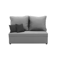Sofy i kanapy - Sofa kanapa 2 os z funkcją spania TOM jasny szary / ciemny szary - miniaturka - grafika 1