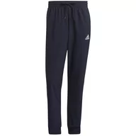 Spodnie męskie - Spodnie męskie adidas Essentials Tapered Cuff 3 Stripes Pants granatowe GK8981-S - miniaturka - grafika 1