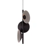 Lampy sufitowe - Pojedyncza lampa wisząca Puro P0562 Maxlight LED 8W 3000K czarna szara - miniaturka - grafika 1