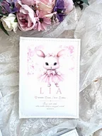 Pamiątka Chrztu Świętego - ALBUM MYSZKA z metryczką dedykacją, prezent na chrzest, roczek, święta - miniaturka - grafika 1