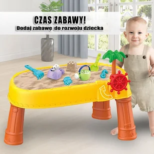 WOOPIE Stolik Wodny 2w1 Piaskownica Statek Piracki 8 akc. - Place zabaw - miniaturka - grafika 4