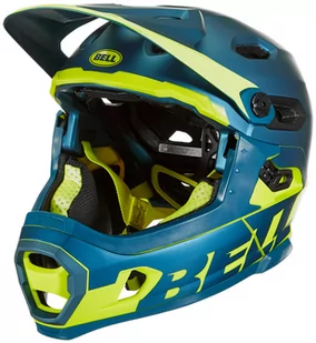Kask full face Bell Super Dh Mips Spherical Matte Gloss Blue Hi-Viz - Kaski rowerowe - miniaturka - grafika 2