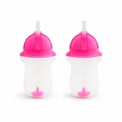 Kubki dla dzieci - MUNCHKIN Tip&Sip kubek niekapek 6msc+ 207ml obciążona słomka x2 - miniaturka - grafika 1