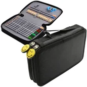 Piórniki - Piórnik Szkolny Rozkładany Dwukomorowy Przybornik Organizer Na Kredki Emoty - miniaturka - grafika 1