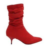 Botki damskie - Vices 9231-19 Red 36 41 czerwone - miniaturka - grafika 1