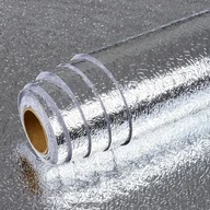 Tapety - Tapeta z folii aluminiowej w kolorze srebrnym, wodoodporna, samoprzylepna, na blat kuchenny, do szafki, odporna na olej, 40 x 300 cm - miniaturka - grafika 1