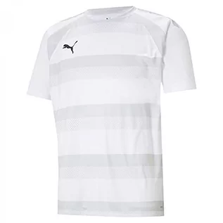 Koszulki męskie - Puma Koszulka męska Teamvision Jersey White-glacier Gray Black XL 704921 - grafika 1