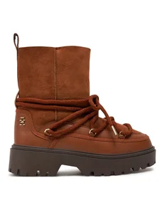 Tommy Hilfiger Śniegowce FW0FW08085 Brązowy - Śniegowce damskie - miniaturka - grafika 1