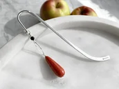 Zakładki do książek - Koralowa kropla - zakładka do książki - miniaturka - grafika 1