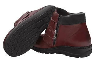 Botki AXEL Comfort 4379 Rubin H na 2-rzepy na Haluksy Kosela Medic 9379 - Botki damskie - miniaturka - grafika 3