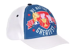 Czapka z daszkiem Świnka Peppa George i żyrafa Gerald biała - Czapki damskie - miniaturka - grafika 1