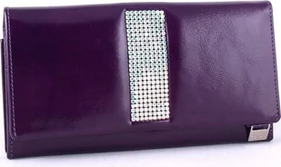 Swarovski CV 140 Swarovski kolekcja Giovani skórzany portfel damski fioletowy CV 140 - Portfele - miniaturka - grafika 1