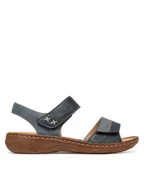 Sandały damskie - Rieker Sandały V2860-14 Granatowy - miniaturka - grafika 1