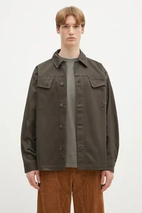 adidas Originals koszula bawełniana Premium Essentials Shirt męska kolor zielony regular z kołnierzykiem klasycznym JD3343 - Koszule męskie - miniaturka - grafika 1