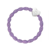 Ozdoby do włosów - By Eloise London Metallic Silver Heart Lilac Gumka do włosów 1 szt Odcień Lilac - miniaturka - grafika 1