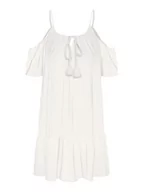 Sukienki - VERO MODA Women's VMMILAN 2/4 Off Shoulde Short Dress WVN sukienka, Snow White, S, Snow White, S - miniaturka - grafika 1