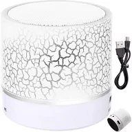 Głośniki przenośne - GŁOŚNIK BEZPRZEWODOWY PRZENOŚNY BLUETOOTH LED-biały mały bez radia - miniaturka - grafika 1