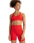 Spodenki damskie - Roxy Heart Into IT Biker szorty damskie z elastyczną talią czerwone L - miniaturka - grafika 1