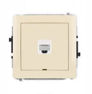 Gniazdka elektryczne - Gniazdo komputerowe pojedyncze 1xRJ45 Karlik Deco 1DGKBO-3 kategoria 6, 8-stykowy, bez pola opisowego beżowe - miniaturka - grafika 1